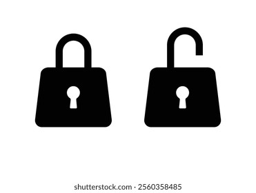 Flat Design Lock Pad Icon for Security and Access Control on white background.