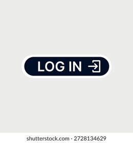 Flat Design Login and Sign Up CTA Labels Pack.