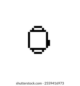 flat design logo icon smartwatch in pixel style