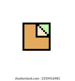 flat design logo icon Sticky note in pixel style