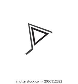 Flat design a logo templates Free Vector