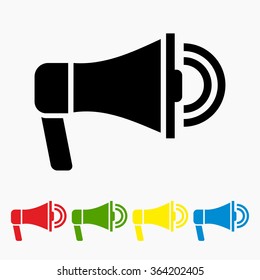 Ilustración vectorial del logotipo de diseño plano. Tema de promoción del deporte o de las empresas.