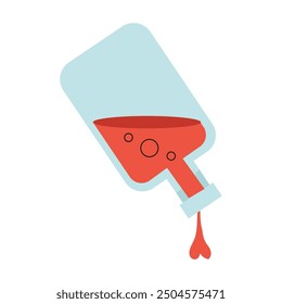 Ilustración de poción de amor de diseño plano sobre fondo blanco