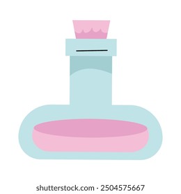 Ilustración de poción de amor de diseño plano sobre fondo blanco
