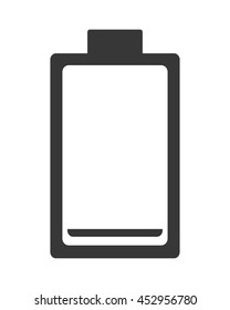 flat design low battery symbol icon vector illustration