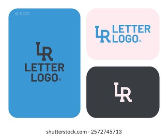 Flat design LR logo template
