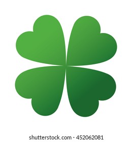 flat design lucky shamrock icon vector illustration