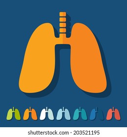 Flat design: lung