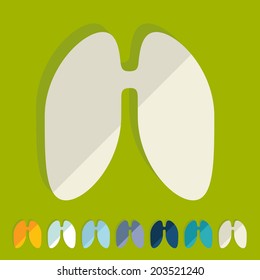 Flat design: lung