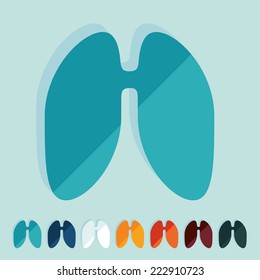 Flat design: lung