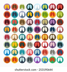 Flat design: lung