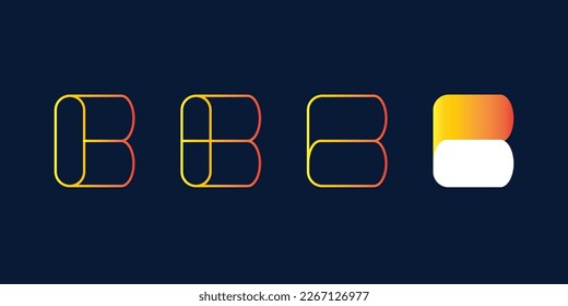 Flat design m logo collection Free Vector Icon