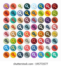 Flat design: magnifier