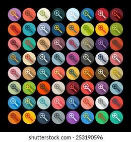 Flat design: magnifier