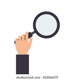 ilustración vectorial del icono de lupa de diseño plano
