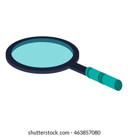 flat design magnifying glass icon vector illustration