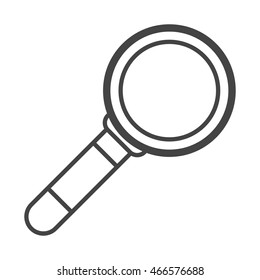 flat design magnifying glass icon vector illustration