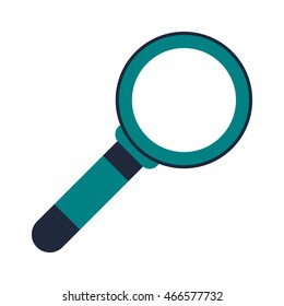 flat design magnifying glass icon vector illustration