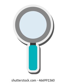 flat design magnifying glass icon vector illustration