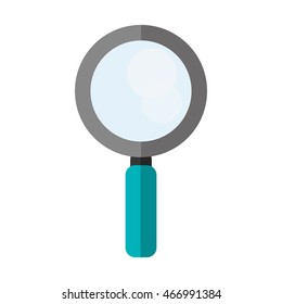 flat design magnifying glass icon vector illustration