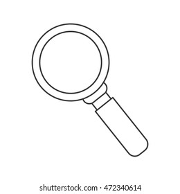 flat design magnifying glass icon vector illustration