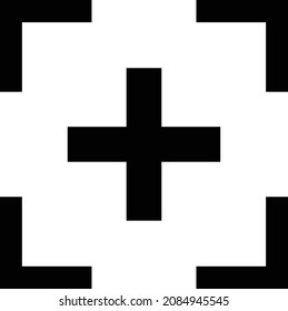 Flat design magnifying mark icon. vector.