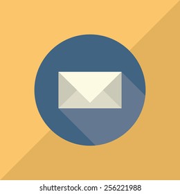 Flat design mail icon illustration