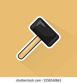 Flat Design of Mallet, can be use as sticker, logo, and poster