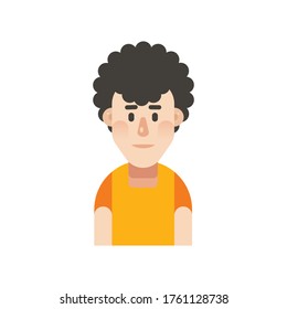 Flat design man, cartoon man character, man vector illustration, isolated on white background