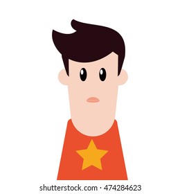 flat design man character icon vector illustration