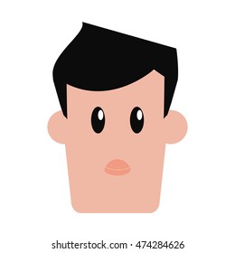 flat design man character icon vector illustration