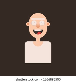 Flat design man character vector illustration, cartoon character, isolated on white background
