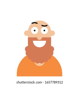 Flat design man character vector illustration, cartoon character, isolated on white background