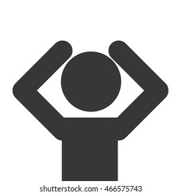 flat design man pictogram icon vector illustration