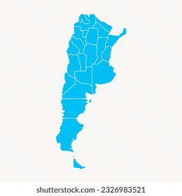 Mapa plano de diseño de Argentina con detalles, puede ser utilizado para diseños de negocios, presentaciones o cualquier diseño adecuado.