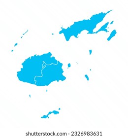 Mapa plano de diseño de Fiyi con detalles, puede ser usado para diseños de negocios, diseños de presentaciones o cualquier diseño adecuado.