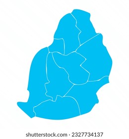 Flat Design Map of Mauritius With Details, can be used for business designs, presentation designs or any suitable designs.