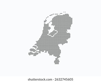 Flat Design Map of the Netherlands – Vector Graphic for Print and Web (may contain provinces)