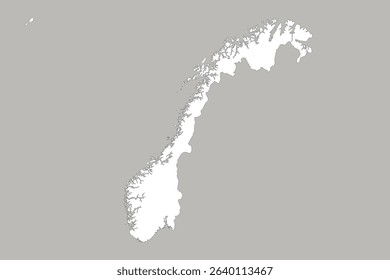 Flat Design Map of the NORWAY – Vector Graphic for Print and Web (may contain provinces)