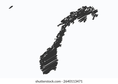 Flat Design Map of the NORWAY – Vector Graphic for Print and Web (may contain provinces)