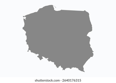 Flat Design Map of the POLAND – Vector Graphic for Print and Web (may contain provinces)