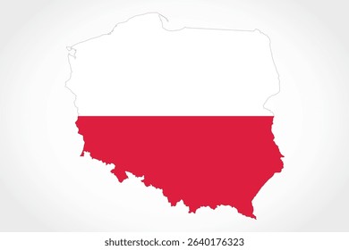 Flat Design Map of the POLAND – Vector Graphic for Print and Web (may contain provinces)