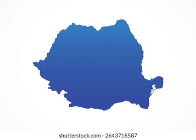 Flat Design Map of the ROMANIA – Vector Graphic for Print and Web (may contain provinces)