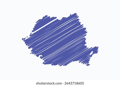 Flat Design Map of the ROMANIA – Vector Graphic for Print and Web (may contain provinces)