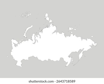 Flat Design Map of the RUSSIA – Vector Graphic for Print and Web (may contain provinces)