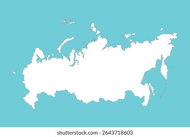 Flat Design Map of the RUSSIA – Vector Graphic for Print and Web (may contain provinces)