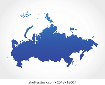 Flat Design Map of the RUSSIA – Vector Graphic for Print and Web (may contain provinces)