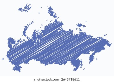 Flat Design Map of the RUSSIA – Vector Graphic for Print and Web (may contain provinces)