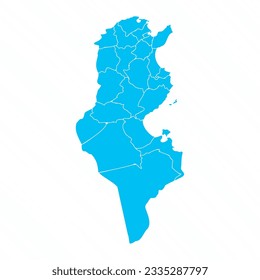 Mapa plano de diseño de Túnez con detalles, puede ser utilizado para diseños de negocios, presentaciones o cualquier diseño adecuado.