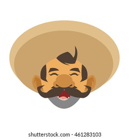flat design mariachi musician icon vector illustration